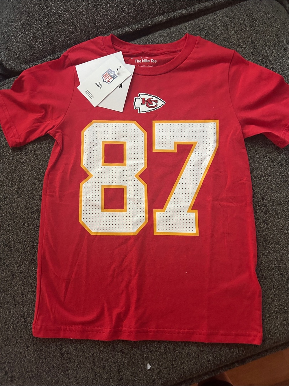 Nike Red Kansas City Chiefs #87 Short Sleeve Tee